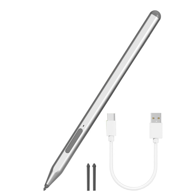 For Microsoft Surface Pro/Go/Laptop/Book Anti-Touch Handwriting Capacitive Pen(Silver) - Stylus Pen by buy2fix | Online Shopping UK | buy2fix
