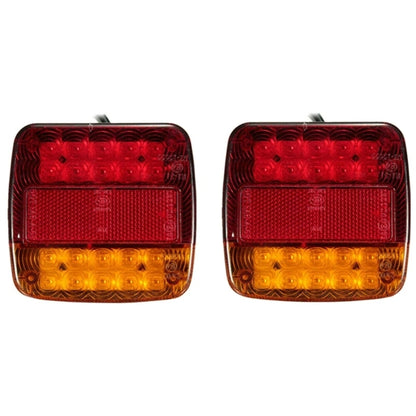 Transparent Shell Square Trailer LED Brake Tail Light by buy2fix