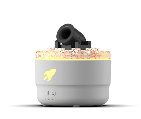 Turret Shape Aromatherapy Humidifier With 3-speed Timer 7-color Atmosphere Light US Plug White