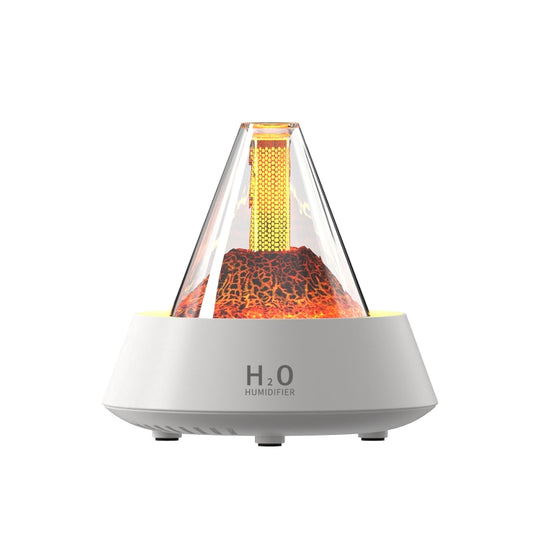 80ml Volcanic Lava Aromatherapy Humidifier With Colorful Lights USB Plug Power(White)