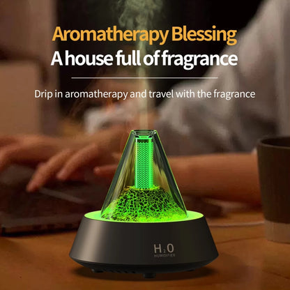 80ml Volcanic Lava Aromatherapy Humidifier With Colorful Lights USB Plug Power(White) by buy2fix
