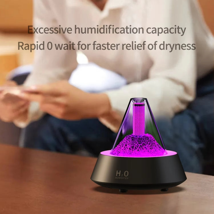 80ml Volcanic Lava Aromatherapy Humidifier With Colorful Lights USB Plug Power(Black) - Air Purifiers & Accessories by buy2fix | Online Shopping UK | buy2fix