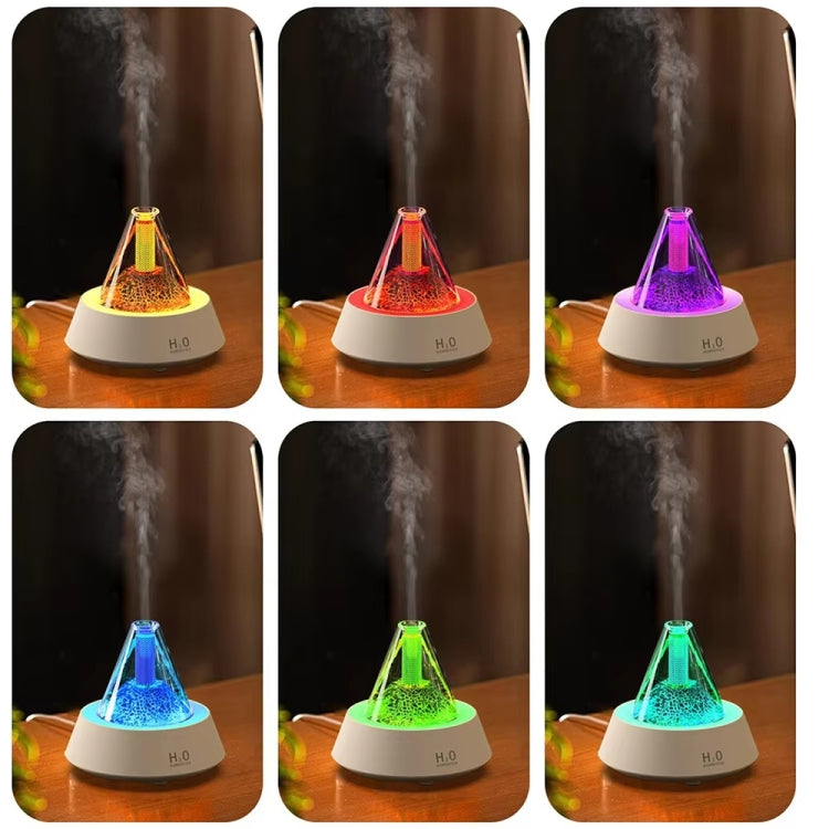 80ml Volcanic Lava Aromatherapy Humidifier With Colorful Lights USB Plug Power(White) by buy2fix