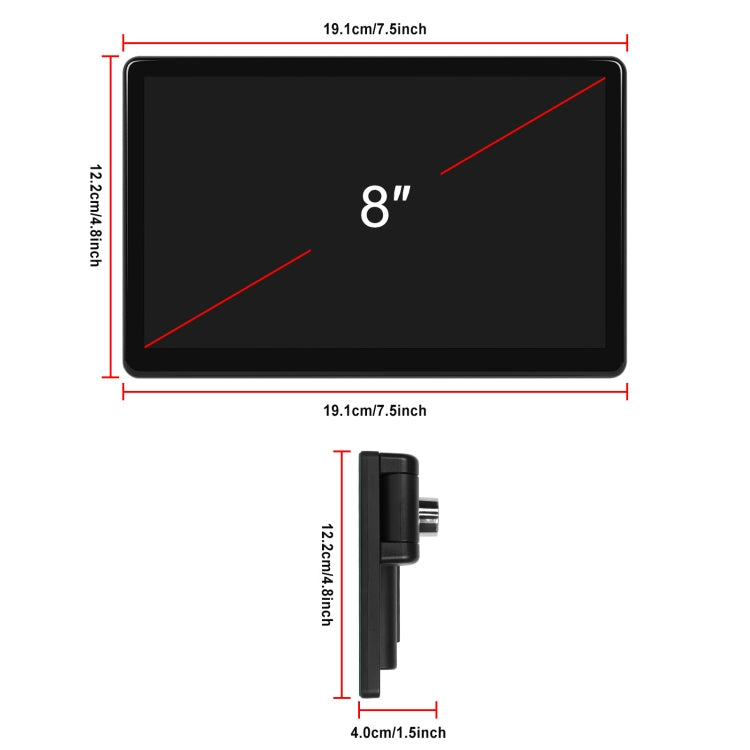 8-Inch HD Wireless CarPlay Screen DVR With Dash Cam/1080p Front Rear Camera/Bluetooth/AirPlay by buy2fix