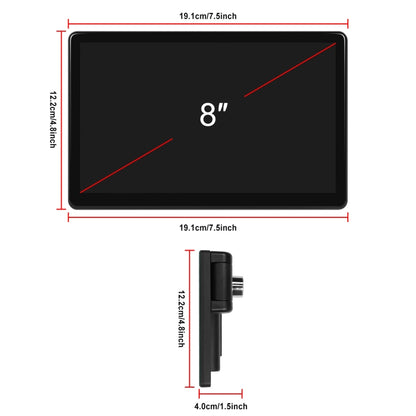 8-Inch HD Wireless CarPlay Screen DVR With Dash Cam/1080p Front Rear Camera/Bluetooth/AirPlay by buy2fix