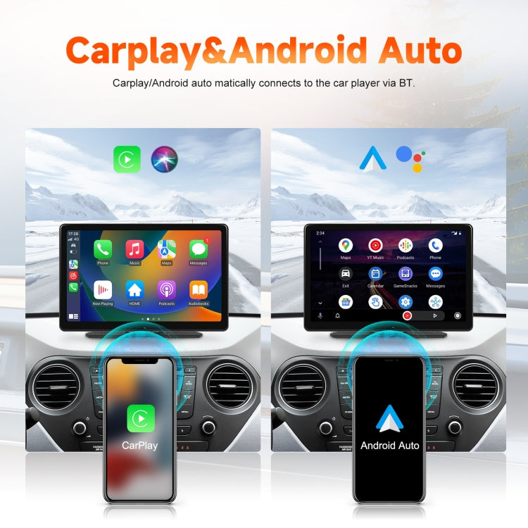8-Inch HD Wireless CarPlay Screen DVR With Dash Cam/1080p Front Rear Camera/Bluetooth/AirPlay by buy2fix
