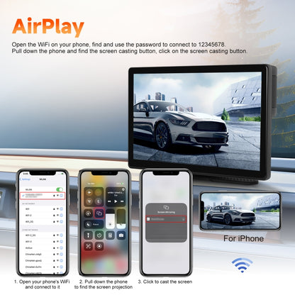8-Inch HD Wireless CarPlay Screen DVR With Dash Cam/1080p Front Rear Camera/Bluetooth/AirPlay by buy2fix
