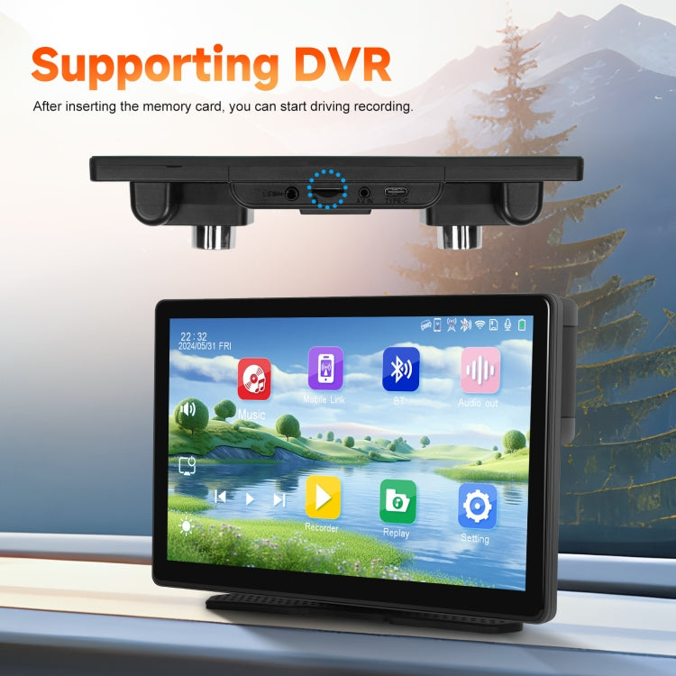 8-Inch HD Wireless CarPlay Screen DVR With Dash Cam/1080p Front Rear Camera/Bluetooth/AirPlay by buy2fix