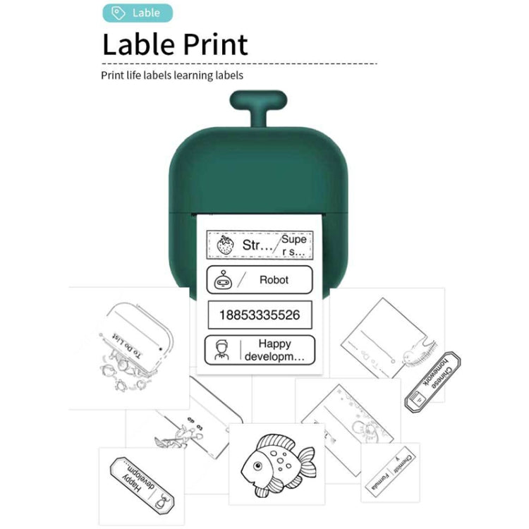 Portable Mini Thermal High Definition Student Wrong Title Photo Printer(Green 16pcs /Set) by buy2fix