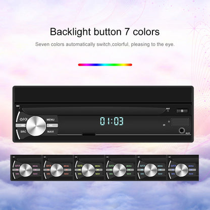 2+64G 7-Inch Single Din Android 10.0 Carplay Screen With GPS Navigation/Bluetooth/Mirror Link/DVR Input, Spec: With 4-light Camera by buy2fix