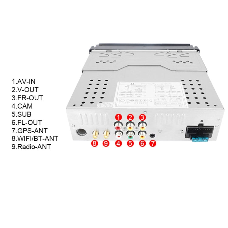 2+64G 7-Inch Single Din Android 10.0 Carplay Screen With GPS Navigation/Bluetooth/Mirror Link/DVR Input, Spec: With 4-light Camera by buy2fix