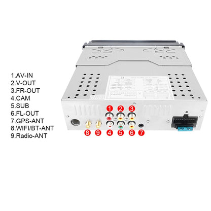 2+64G 7-Inch Single Din Android 10.0 Carplay Screen With GPS Navigation/Bluetooth/Mirror Link/DVR Input, Spec: With 4-light Camera by buy2fix