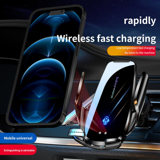 Q96 Car Wireless Charging Cell Phone Navigation Mount, Style: Standard+Suction Cup by buy2fix