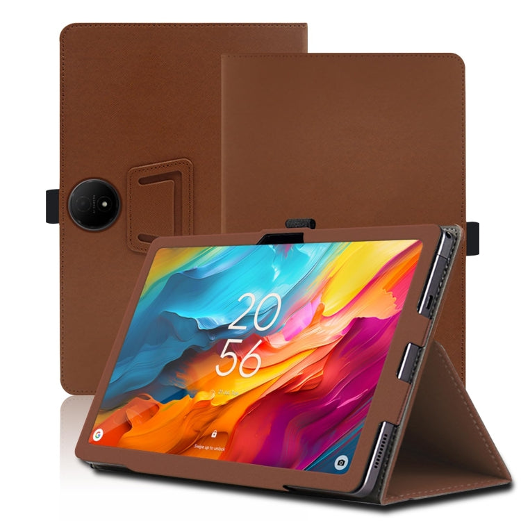 For TCL Nxtpaper 14 14.3-Inch Skin Texture All Inclusive Leather Tablet Case(Dark Brown) - Others by buy2fix | Online Shopping UK | buy2fix