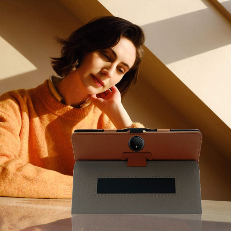 For TCL Nxtpaper 14 14.3-Inch Skin Texture All Inclusive Leather Tablet Case(Dark Brown) - Others by buy2fix | Online Shopping UK | buy2fix