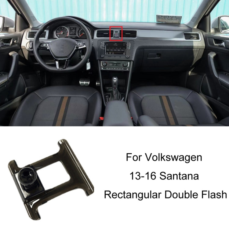 For Volkswagen Car Air Outlet Modified Mobile Phone Holder Base, Model: 13-16 Santana Rectangular Double Flash - Special Car Holders by buy2fix | Online Shopping UK | buy2fix