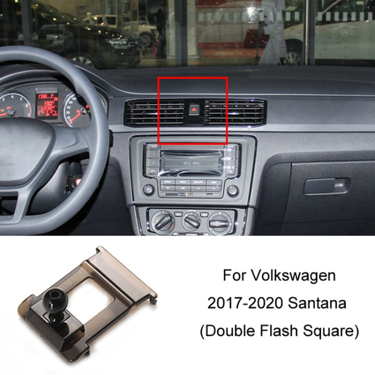 For Volkswagen Car Air Outlet Modified Mobile Phone Holder Base, Model: 17-20 Santana (Double Flash Square) - Special Car Holders by buy2fix | Online Shopping UK | buy2fix