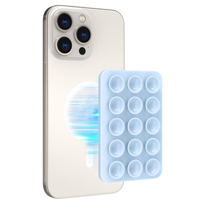 AhaStyle CY202 Suction Cup Magnetic Phone Holder Silicone Adhesive Mirror Sticker(Light Blue) - Hand-Sticking Bracket by AhaStyle | Online Shopping UK | buy2fix
