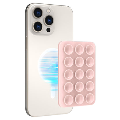 AhaStyle CY202 Suction Cup Magnetic Phone Holder Silicone Adhesive Mirror Sticker(Pink) - Hand-Sticking Bracket by AhaStyle | Online Shopping UK | buy2fix