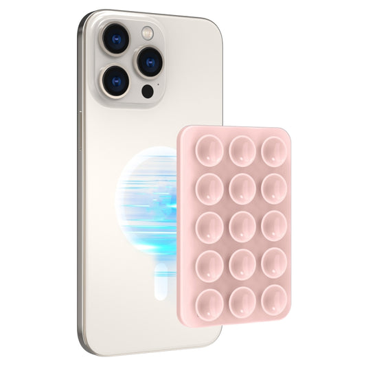 AhaStyle CY202 Suction Cup Magnetic Phone Holder Silicone Adhesive Mirror Sticker(Pink) - Hand-Sticking Bracket by AhaStyle | Online Shopping UK | buy2fix