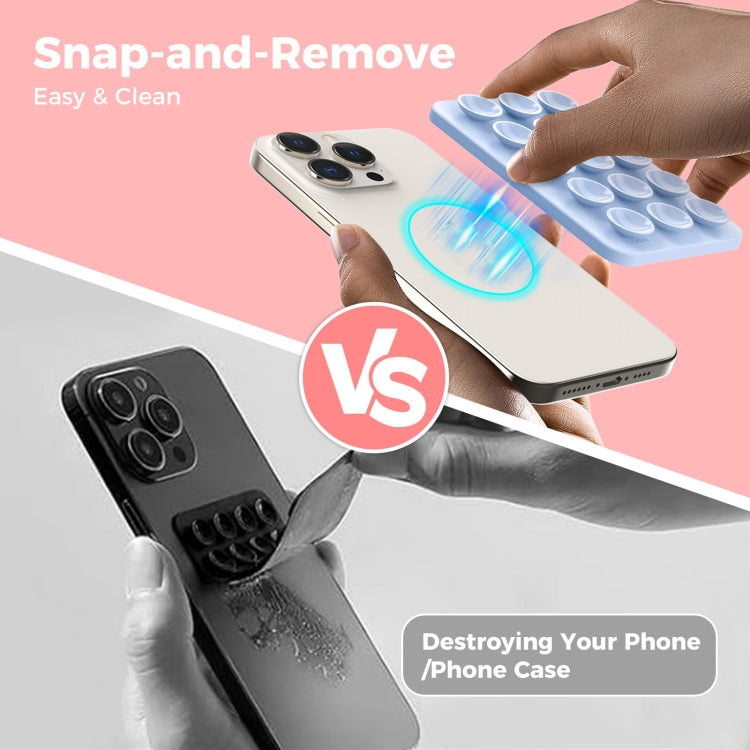 AhaStyle CY202 Suction Cup Magnetic Phone Holder Silicone Adhesive Mirror Sticker(Pink) - Hand-Sticking Bracket by AhaStyle | Online Shopping UK | buy2fix