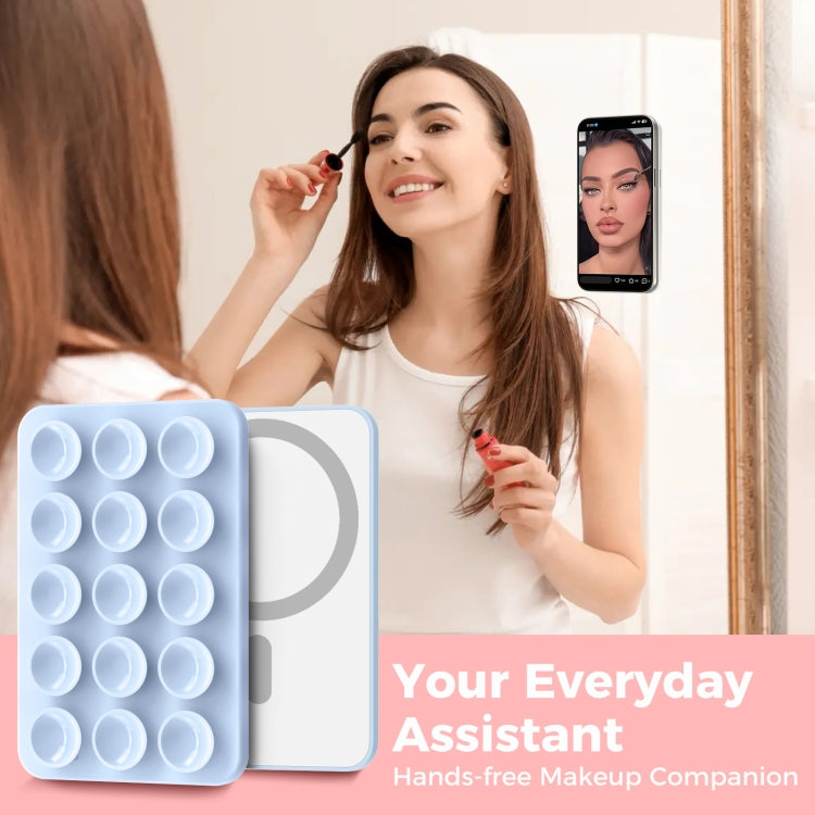 AhaStyle CY202 Suction Cup Magnetic Phone Holder Silicone Adhesive Mirror Sticker(Light Blue) - Hand-Sticking Bracket by AhaStyle | Online Shopping UK | buy2fix