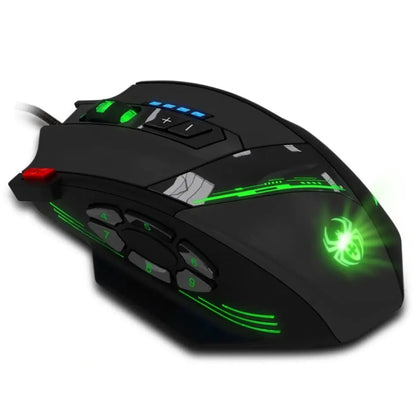ZELOTES C12 12-buttons Ergonomic Programming Custom Gaming Wired Mouse(Black) by ZELOTES
