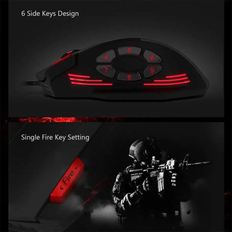 ZELOTES C12 12-buttons Ergonomic Programming Custom Gaming Wired Mouse(Black) by ZELOTES