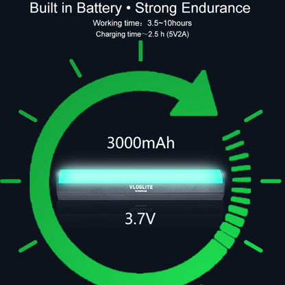 VLOGLITE W200RGB Full Colorful Handheld Fill Light Stick Live Photography Ambient Light Outdoor Lighting -  by VLOGLITE | Online Shopping UK | buy2fix