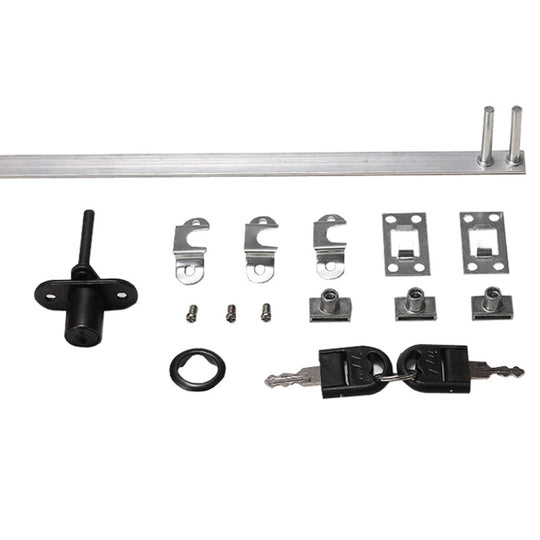 Home Office Desk Drawer Triple Connect File Cabinet Lock, Style: Front Black