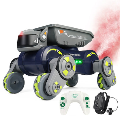 Eight Wheel Stunt Robot Dog Smart Gesture Sensor RC Kids Toy Car With Lights Music Spray Car, Style: Green Dual RC - RC Cars by buy2fix | Online Shopping UK | buy2fix
