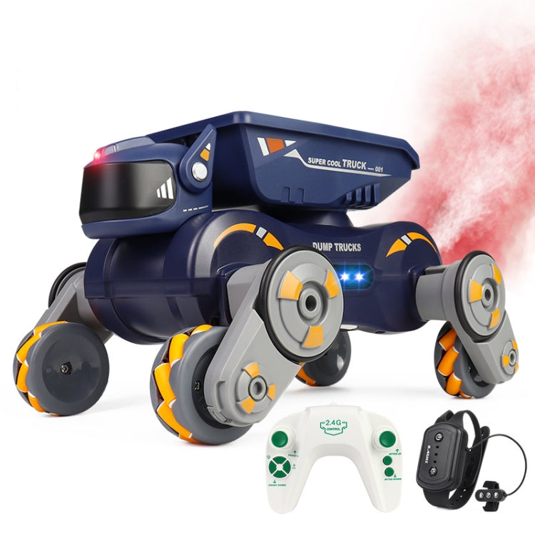 Eight Wheel Stunt Robot Dog Smart Gesture Sensor RC Kids Toy Car With Lights Music Spray Car, Style: Orange Dual RC - RC Cars by buy2fix | Online Shopping UK | buy2fix