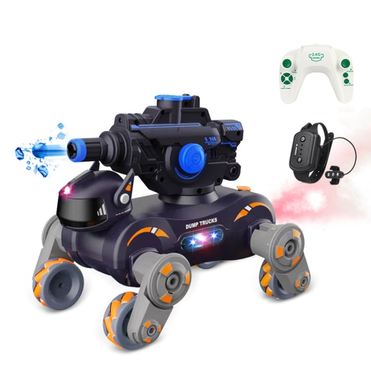 Eight Wheel Stunt Robot Dog Smart Gesture Sensor RC Kids Toy Car With Lights Music Spray Car, Style: Tank Orange Dual RC - RC Cars by buy2fix | Online Shopping UK | buy2fix