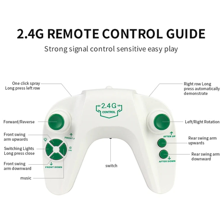 Eight Wheel Stunt Robot Dog Smart Gesture Sensor RC Kids Toy Car With Lights Music Spray Car, Style: Green Dual RC - RC Cars by buy2fix | Online Shopping UK | buy2fix