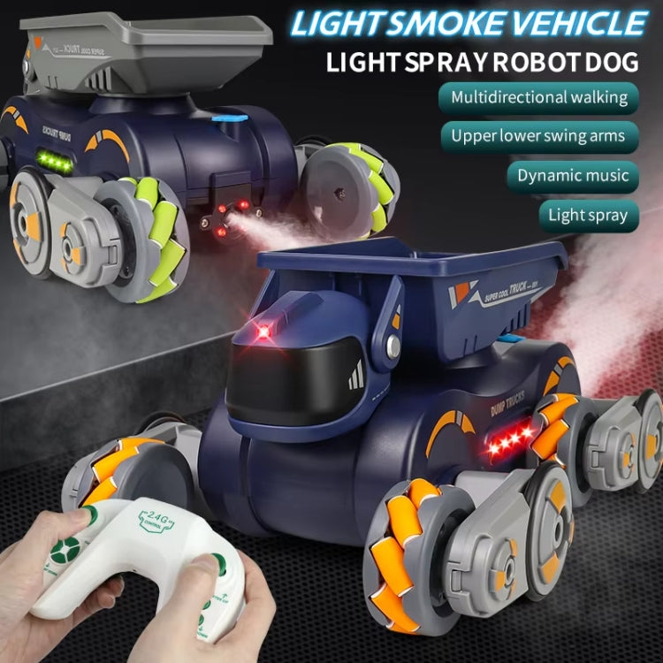 Eight Wheel Stunt Robot Dog Smart Gesture Sensor RC Kids Toy Car With Lights Music Spray Car, Style: Green Single RC - RC Cars by buy2fix | Online Shopping UK | buy2fix