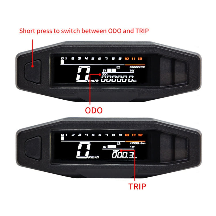 Motorcycle HD LCD Fuel Level Speed Electronic Instrument by buy2fix