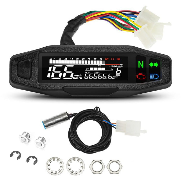Motorcycle HD LCD Fuel Level Speed Electronic Instrument by buy2fix