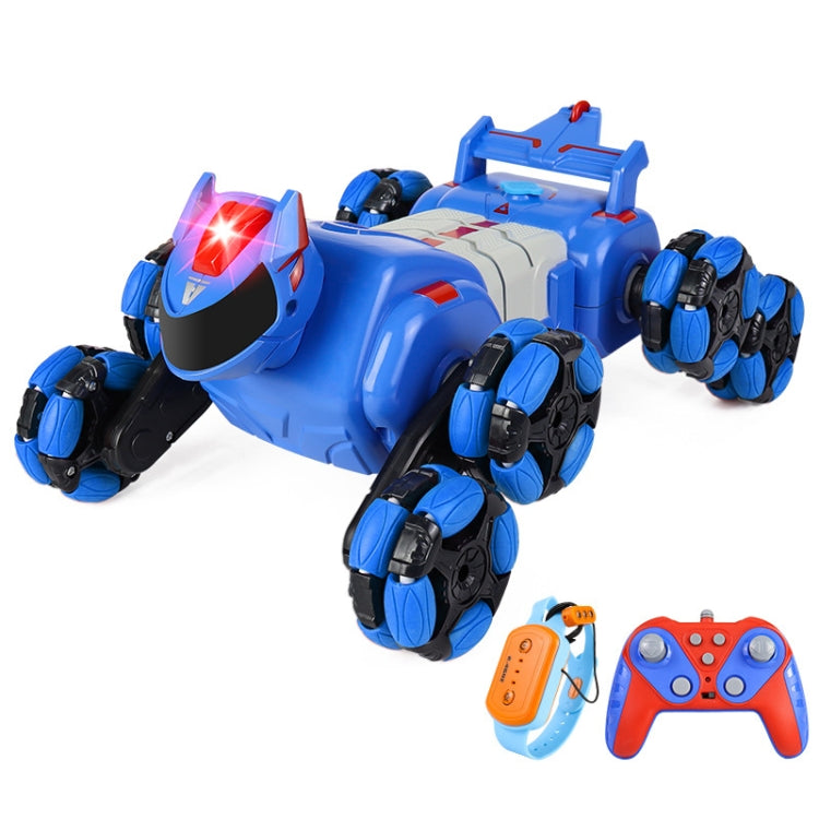 2.4G Kids Remote Control Toy Car Stunt Robot Dog Gesture Sensor Lights Music Spray Climbing Car, Color: Blue Dual RC - RC Cars by buy2fix | Online Shopping UK | buy2fix