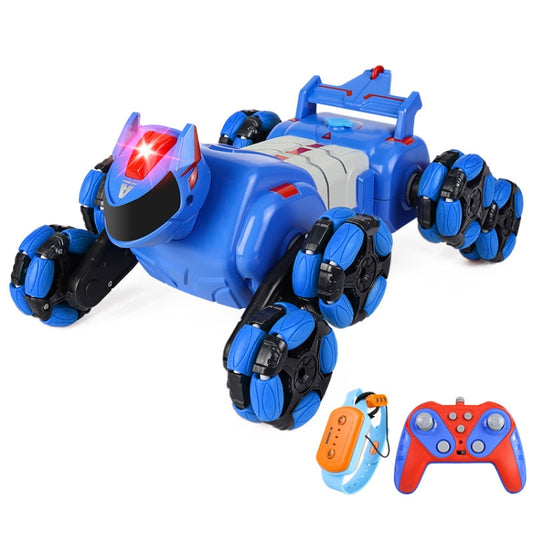 2.4G Kids Remote Control Toy Car Stunt Robot Dog Gesture Sensor Lights Music Spray Climbing Car, Color: Blue Dual RC - RC Cars by buy2fix | Online Shopping UK | buy2fix
