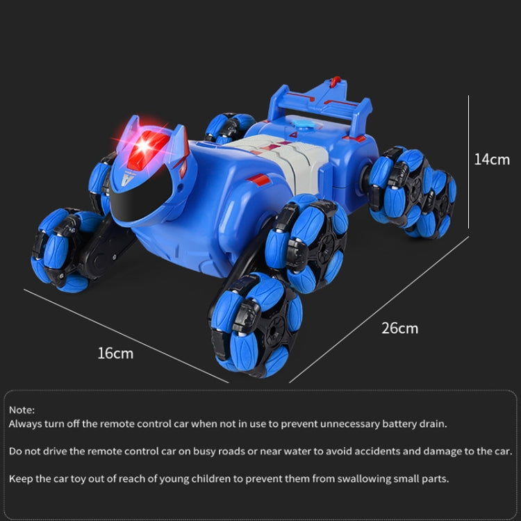 2.4G Kids Remote Control Toy Car Stunt Robot Dog Gesture Sensor Lights Music Spray Climbing Car, Color: Blue Dual RC - RC Cars by buy2fix | Online Shopping UK | buy2fix
