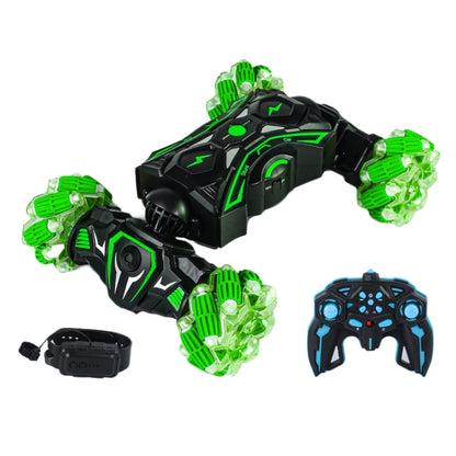 2.4G Spray RC Car Gesture Sensor Music Lights Twist Stunt Drift Car Double Side Driving Buggy Toy, Color: Handle+Watch RC Green - RC Cars by buy2fix | Online Shopping UK | buy2fix