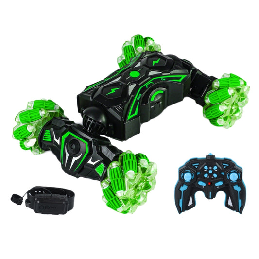 2.4G Spray RC Car Gesture Sensor Music Lights Twist Stunt Drift Car Double Side Driving Buggy Toy, Color: Handle+Watch RC Green - RC Cars by buy2fix | Online Shopping UK | buy2fix