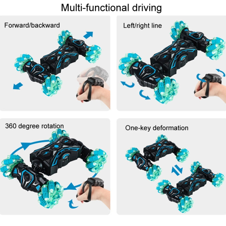 2.4G Spray RC Car Gesture Sensor Music Lights Twist Stunt Drift Car Double Side Driving Buggy Toy, Color: Handle RC Blue - RC Cars by buy2fix | Online Shopping UK | buy2fix