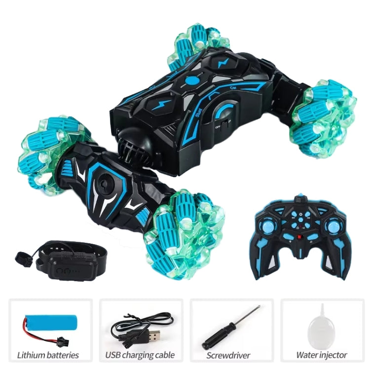 2.4G Spray RC Car Gesture Sensor Music Lights Twist Stunt Drift Car Double Side Driving Buggy Toy, Color: Handle+Watch RC Green - RC Cars by buy2fix | Online Shopping UK | buy2fix
