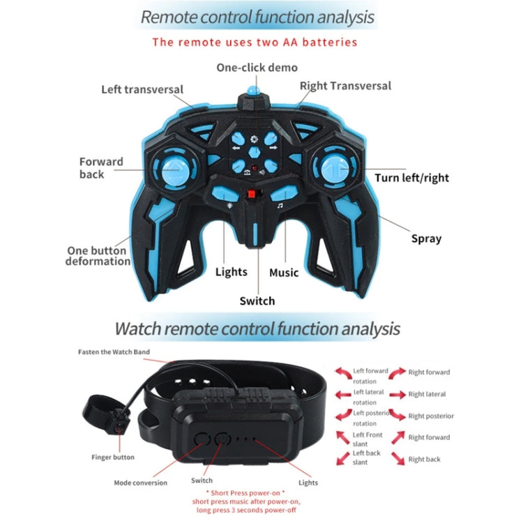 2.4G Spray RC Car Gesture Sensor Music Lights Twist Stunt Drift Car Double Side Driving Buggy Toy, Color: Handle RC Blue - RC Cars by buy2fix | Online Shopping UK | buy2fix