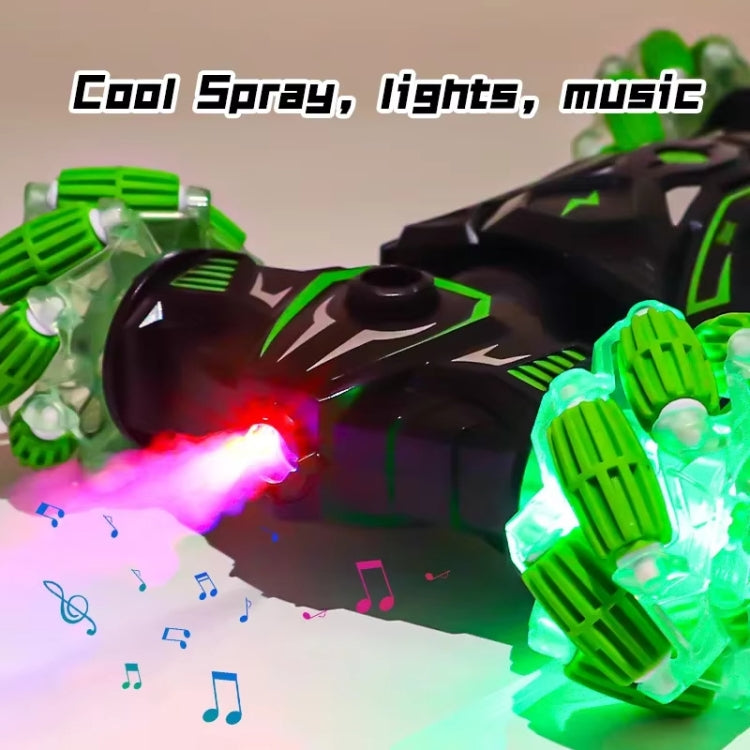 2.4G Spray RC Car Gesture Sensor Music Lights Twist Stunt Drift Car Double Side Driving Buggy Toy, Color: Handle+Watch RC Green - RC Cars by buy2fix | Online Shopping UK | buy2fix