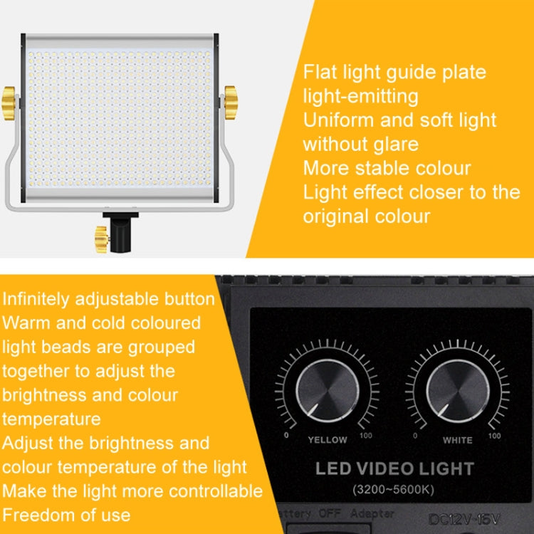 Photography Live LED Fill Light Film And Television Shooting Portrait Soft Video Lighting, Spec: W660 Lamp+US Plug Adapter -  by buy2fix | Online Shopping UK | buy2fix