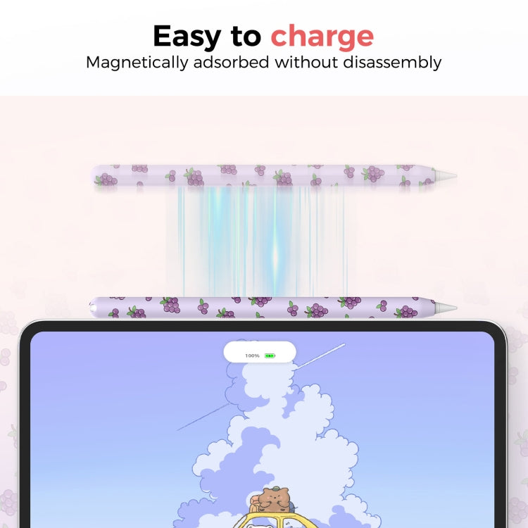 For Apple Pencil Pro / 2 AhaStyle PT65FT Silicone Pen Case(Banana) - Pencil Accessories by AhaStyle | Online Shopping UK | buy2fix