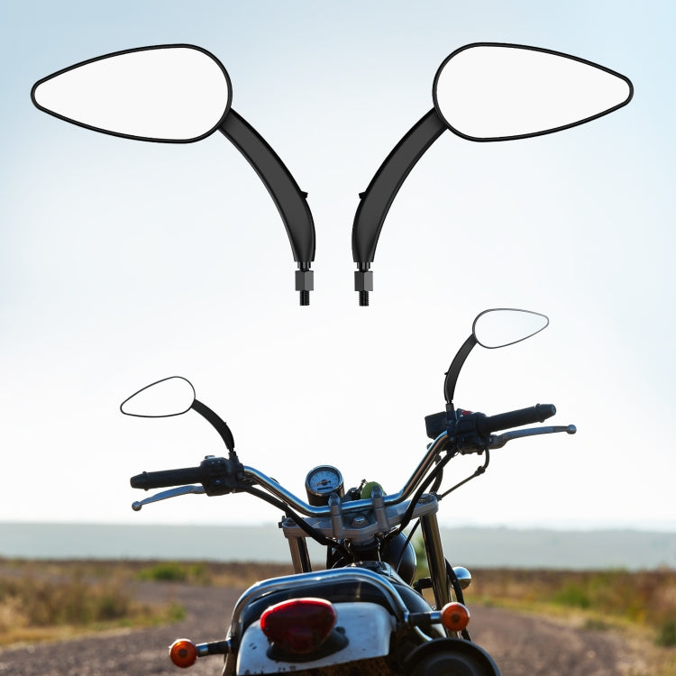 FLYQUICK Motorcycle LED Rearview Mirror With Light, Color: Black by buy2fix