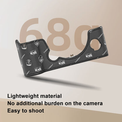 For FUJIFILM X-T5 Cwatcun D161 Vintage Camera Stand Camera Protective Leather Case(Black) - Protective Case by Cwatcun | Online Shopping UK | buy2fix